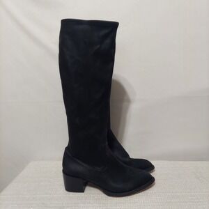 BCBG BCBGeneration Sunshine Black Fabric Zip Fashion Boots Womens Size 9 M